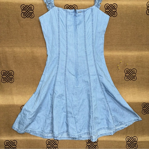 Guess NWT! Sweetheart Light Blue Scarlette Denim Mini Dress Size XS - Picture 11 of 16